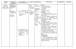 Makabayan 4 1st quarter curriculum pacing guide