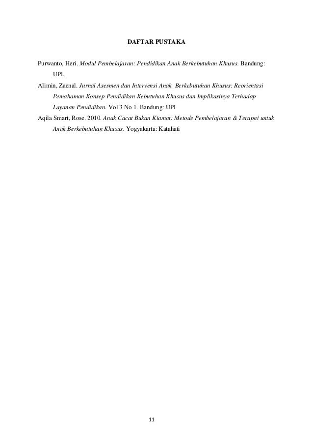 Pendidikan Inklusi Anak Berkebutuhan Khusus Pendidikan Inklusi Anak Berkebutuhan Khusus