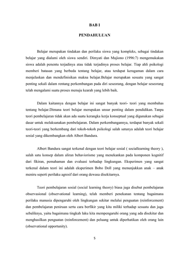 Teori belajar sosial albert bandura docx