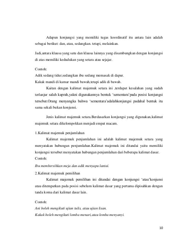 Makalah Hubungan Kalimat Tunggal dan Majemuk