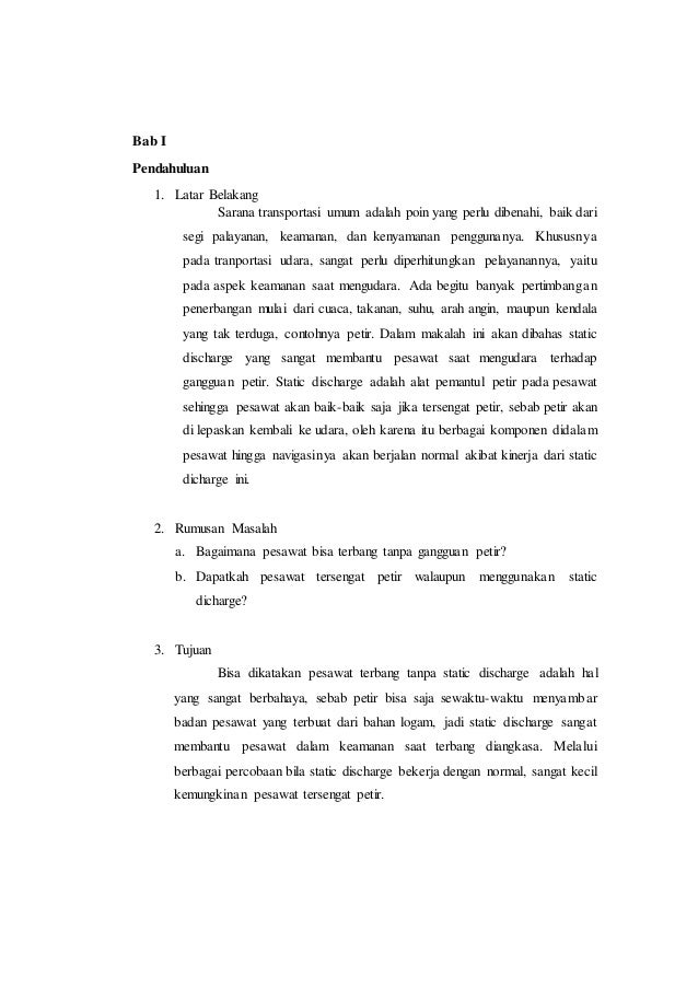 static discharge (sistem penangkal petir pada pesawat terbang)