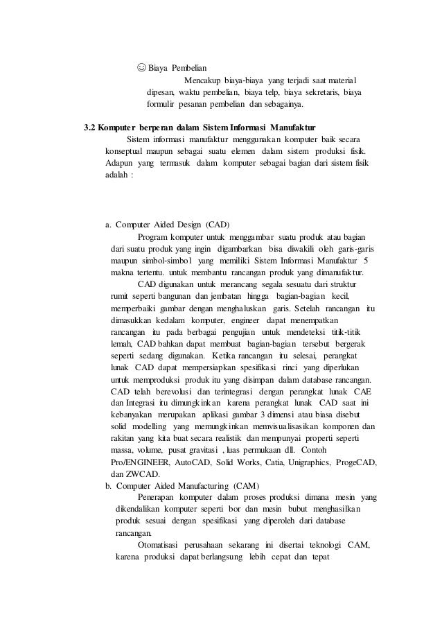 Makalah Sistem Informasi Manufaktur