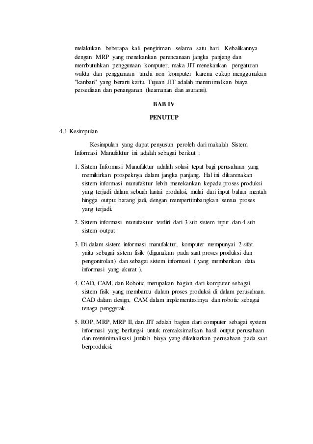 Makalah Sistem Informasi Manufaktur
