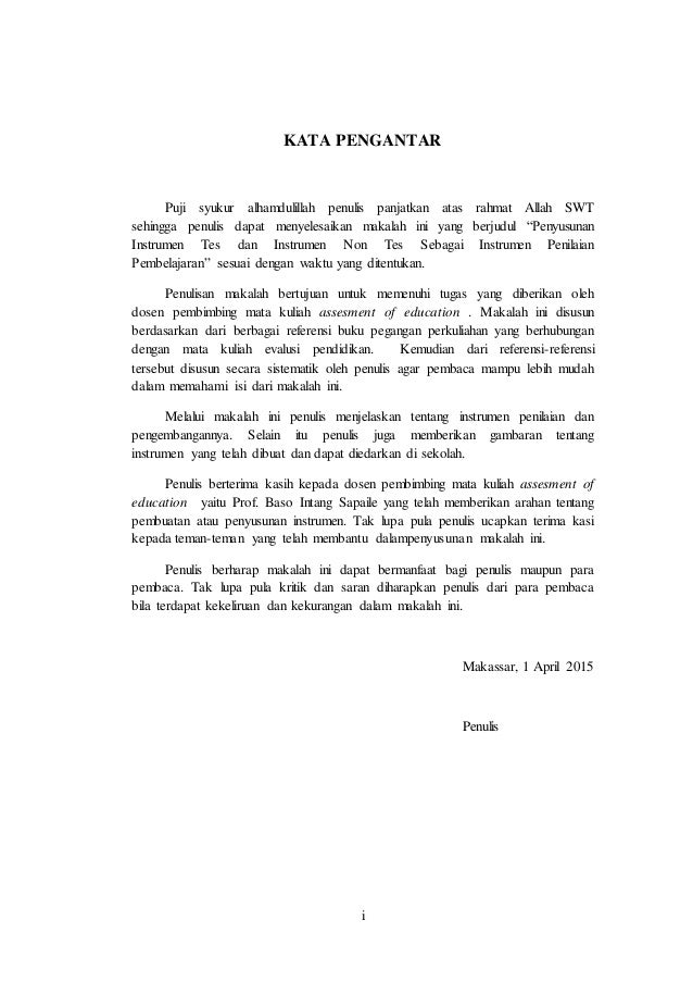 Makalahpengembangan Instrumen Penilaian Pembelajaran