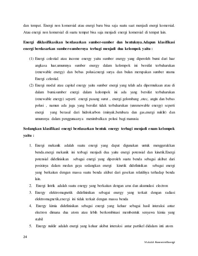 Contoh Makalah Energi Mekanik - Kobong Ilmu