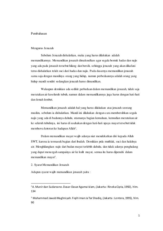 Makalah Cara Memandikan Jenazah