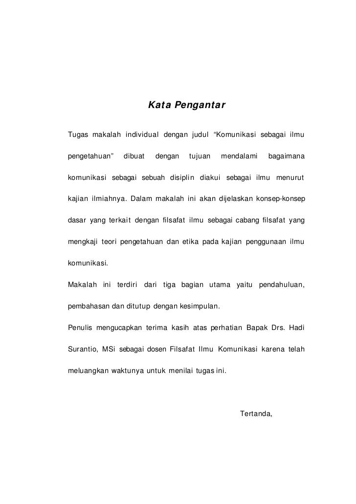Makalah Filsafat Komunikasi Komunikasi Sebagai Ilmu Pengetahuan