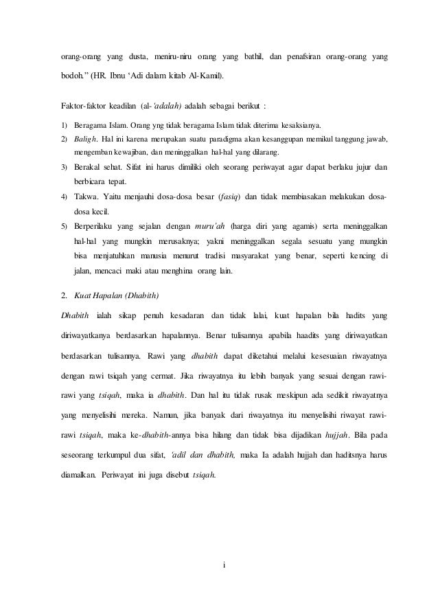 Makalah ilmu tentang para rawi fix Makalah ilmu tentang para rawi fix