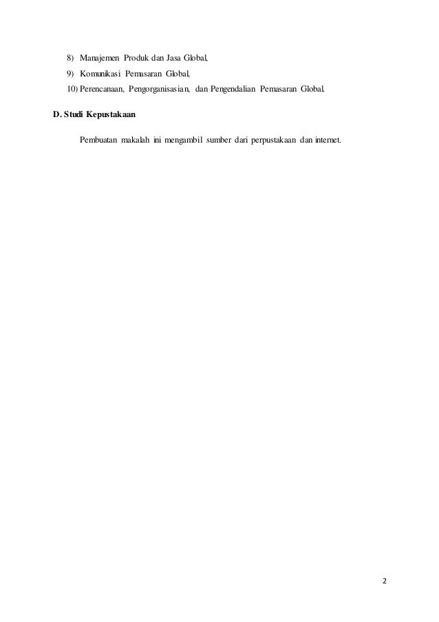 Makalah Pemasaran Internasional