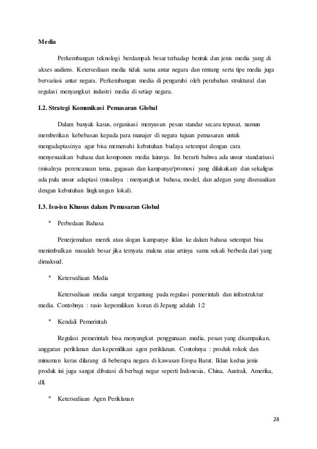 Makalah Pemasaran Internasional