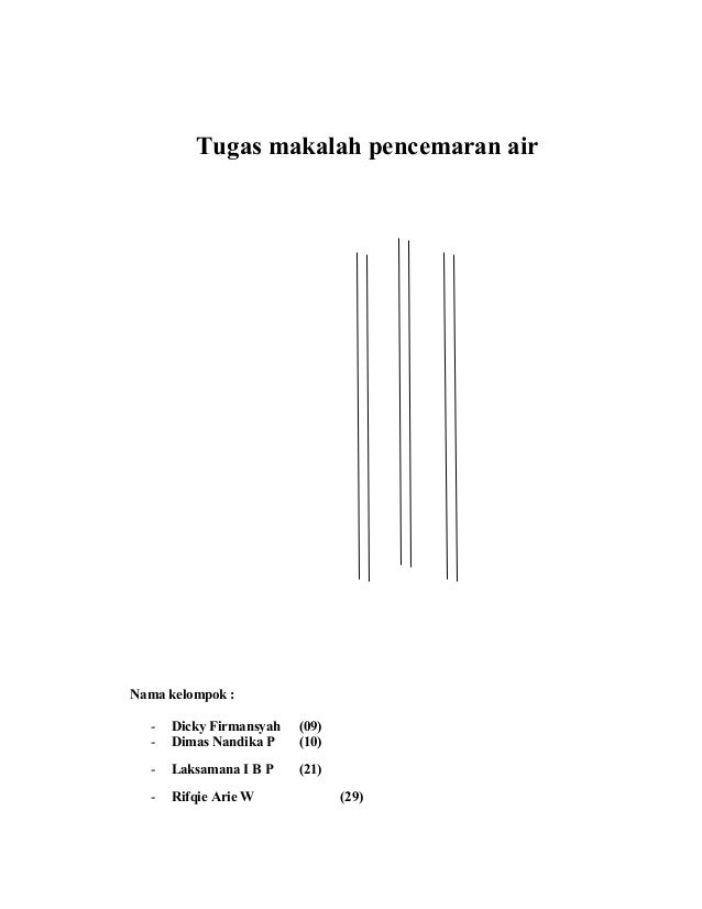 Makalah Pencemaran Air