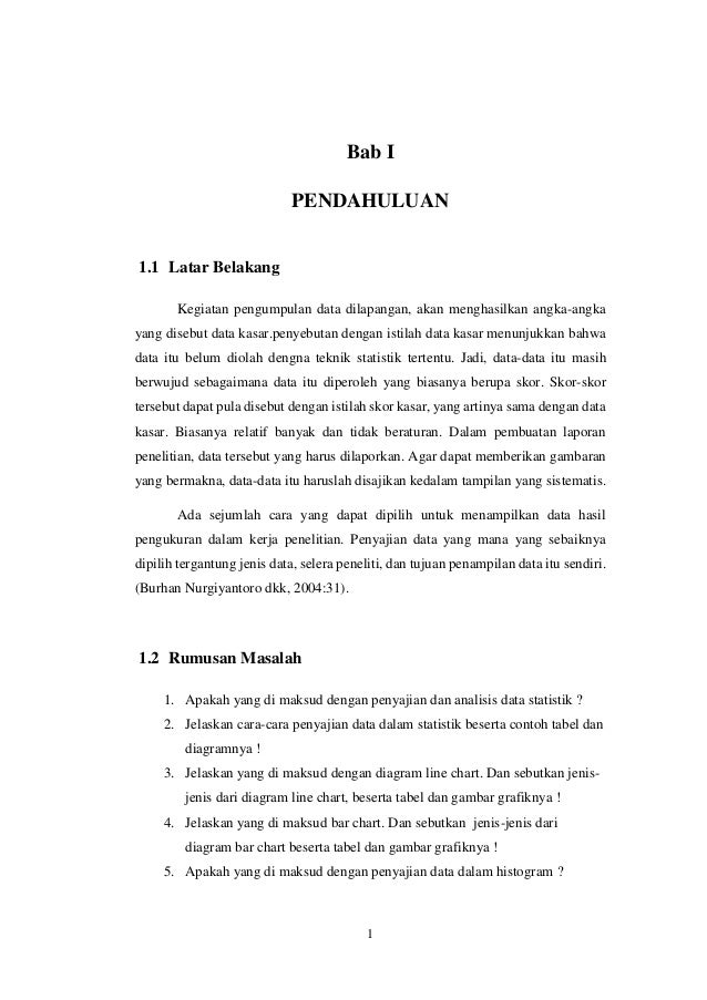 Makalah Penyajian Data Statistik