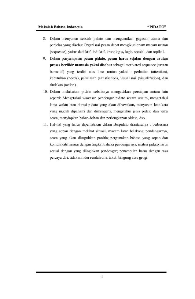 Makalah pidato Makalah pidato