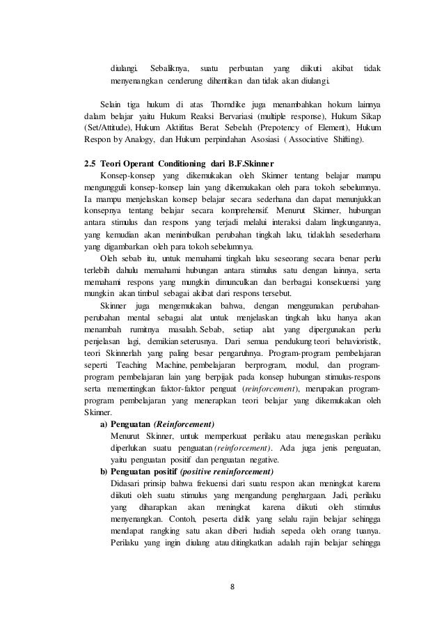 Makalah Psikologi Pendidikan Teori Belajar dan