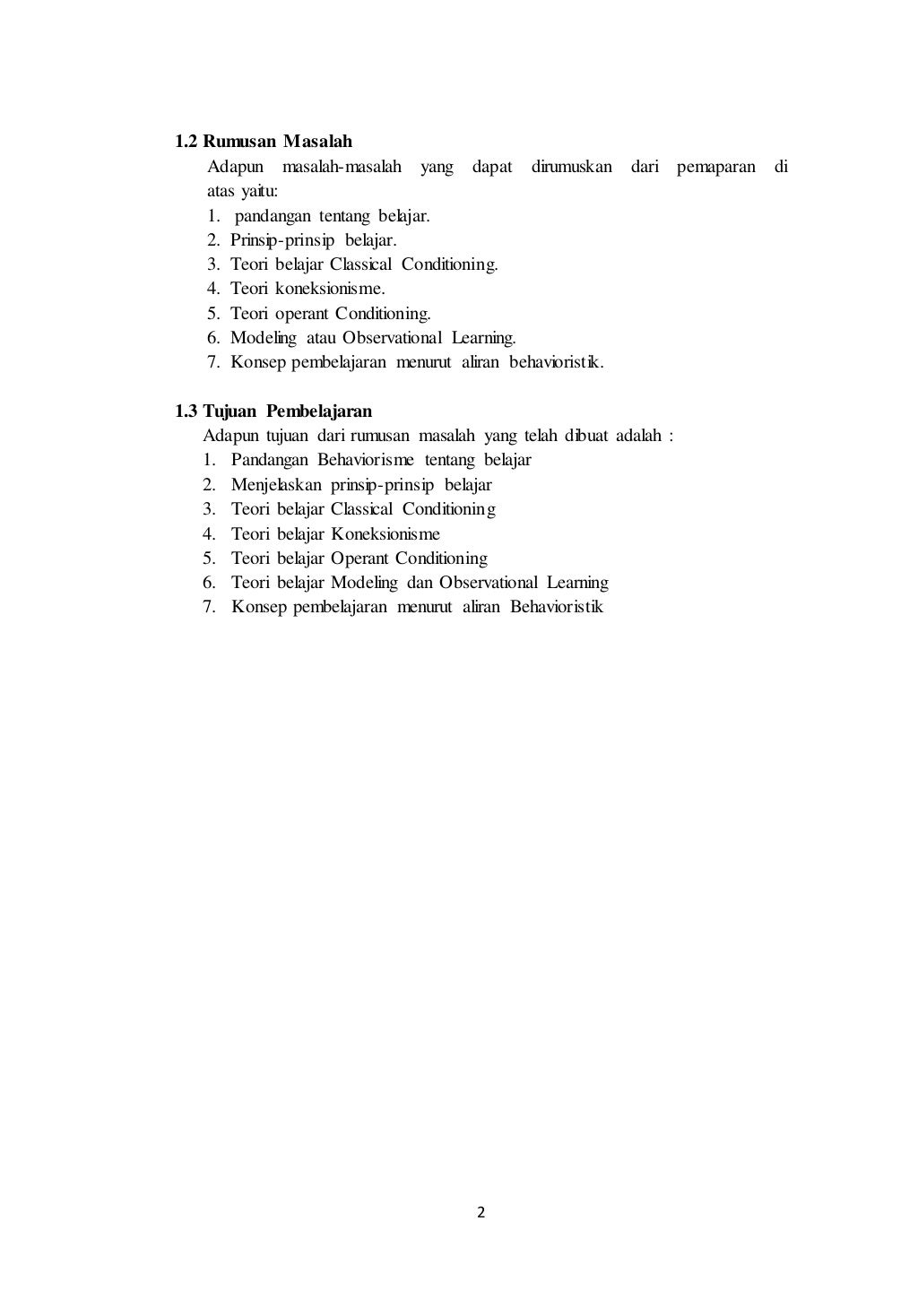 Makalah Psikologi Pendidikan - Teori Belajar dan  