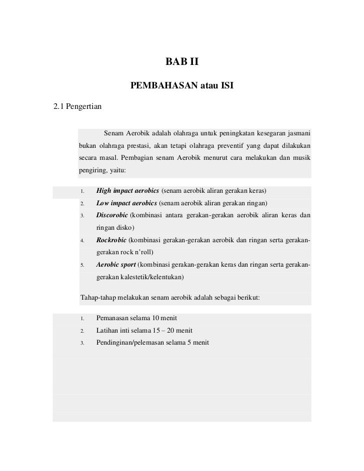 Makalah Senam Aerobik Makalah Senam Aerobik