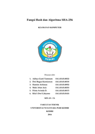 Fungsi Hash & Algoritma SHA-256 | PDF
