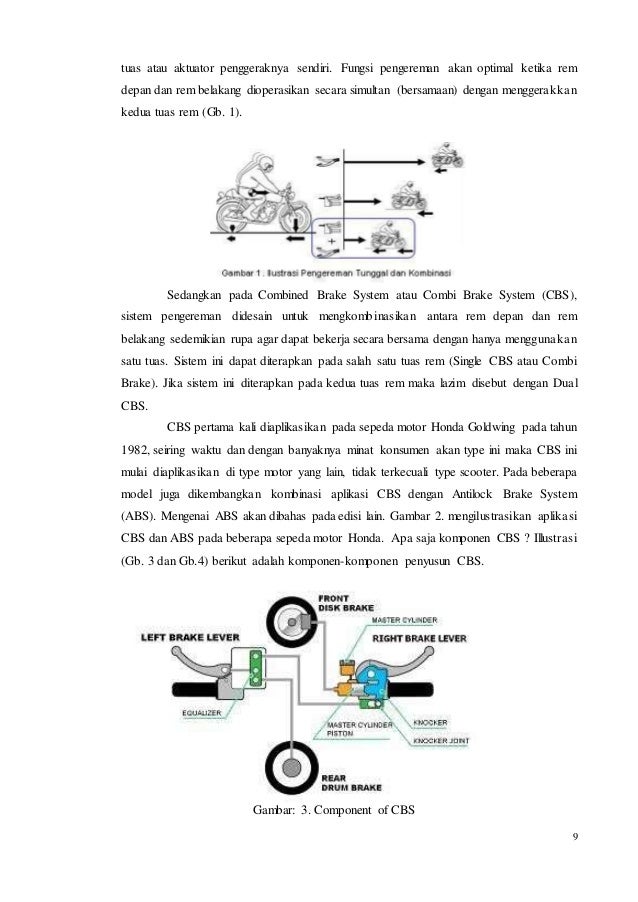 Makalah sistem rem cbs vario Makalah sistem rem cbs vario