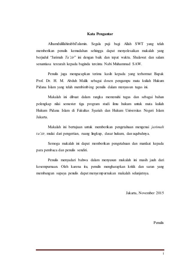 MAKALAH TA'ZIR FIQH JINAYAH PIDANA ISLAM MAKALAH TA'ZIR FIQH JINAYAH PIDANA ISLAM