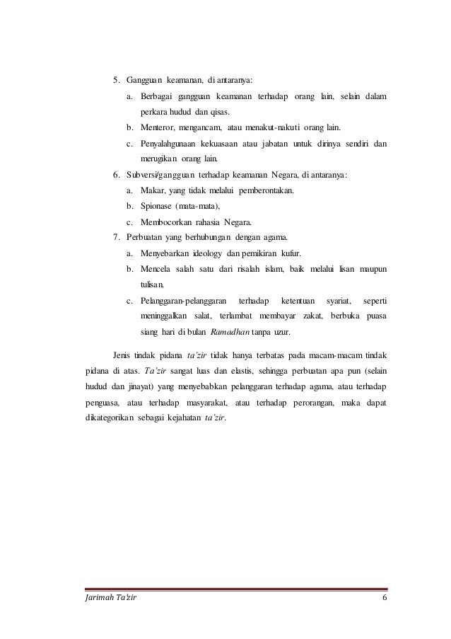 Makalah Ta Zir Fiqh Jinayah Pidana Islam