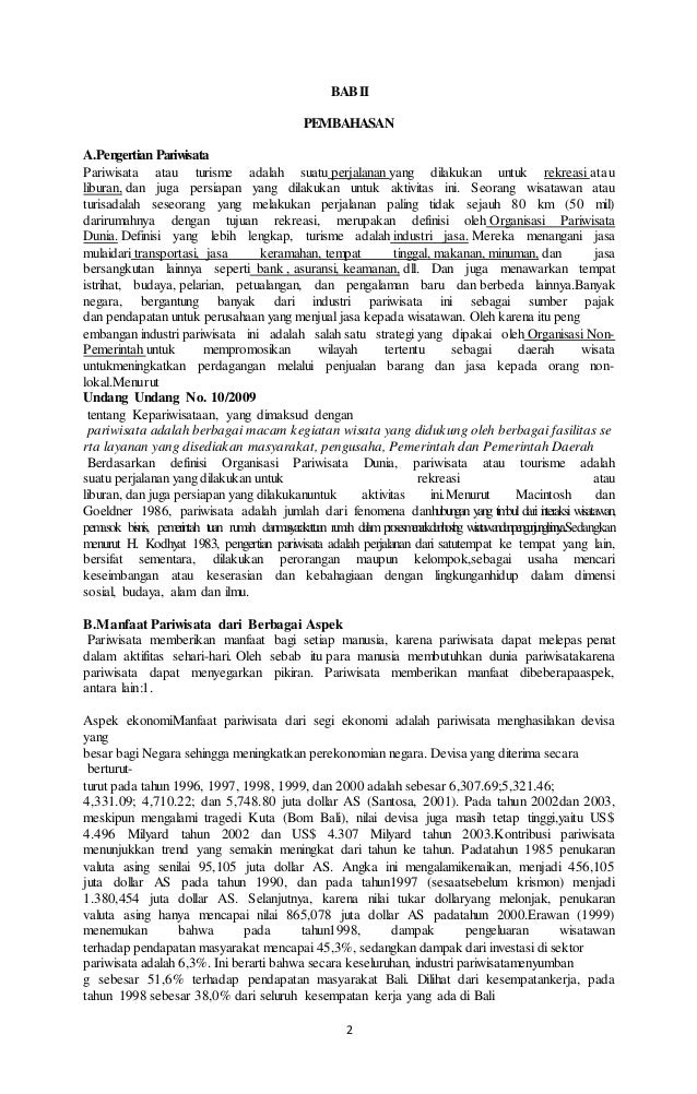 Makalah Pariwisata