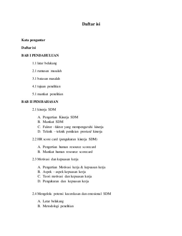 Makalah Evaluasi Kinerja