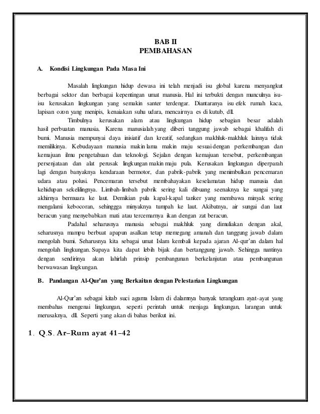 Makalah Menjaga Kelestarian Lingkungan Hidup