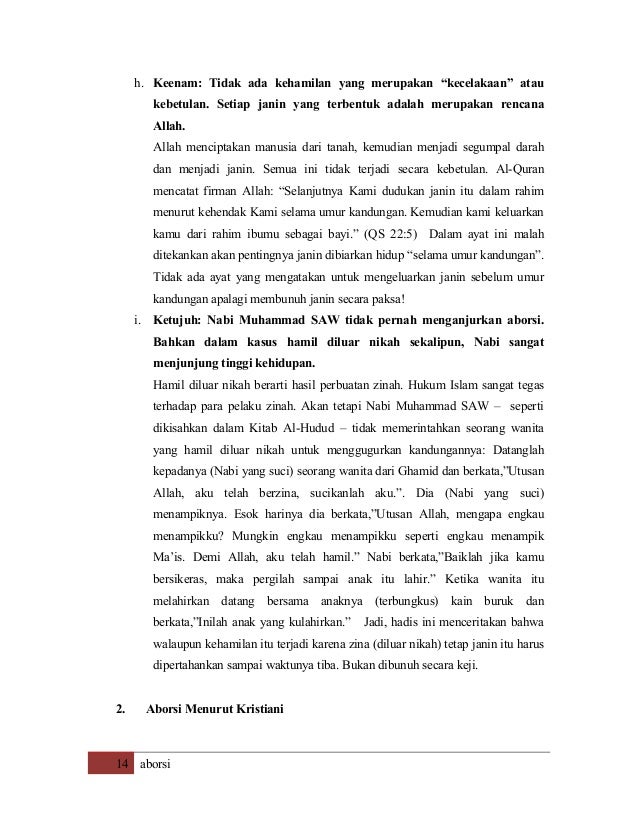 Makalah Pandangan Agama Terhadap Kasus Aborsi