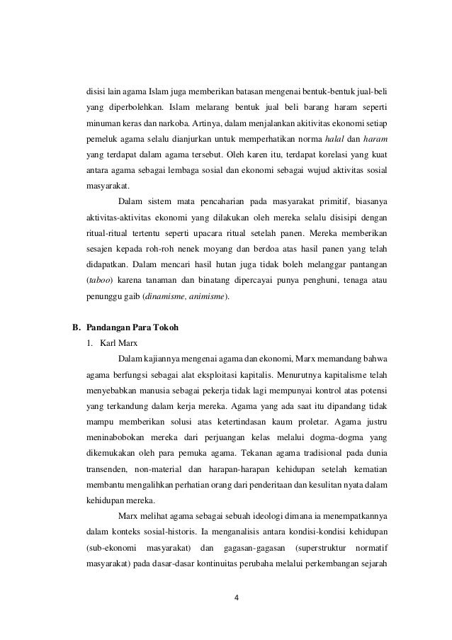 Makalah Agama Dan Ekonomi