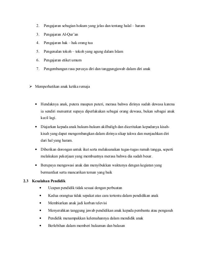 Makalah agama islam 39;Cara Mendidik Anak39;