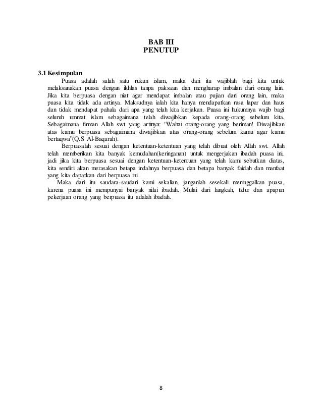 Makalah Agama Islam Iii Materi Puasa