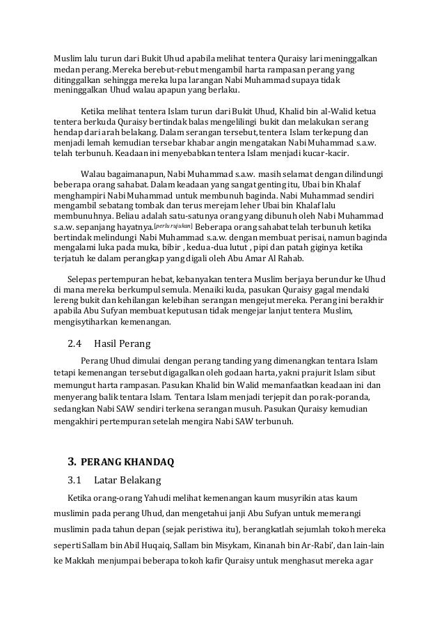 Makalah Perang Badar Uhud Dan Badar