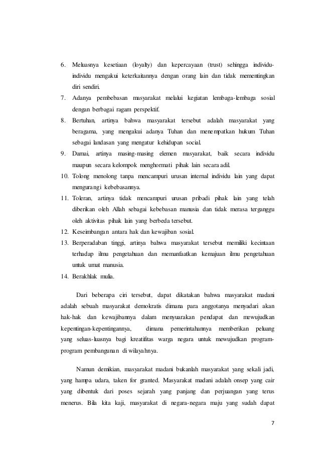 Makalah Agama Masyarakat Madani