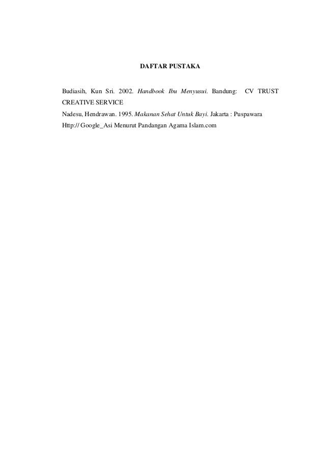 Contoh Daftar Pustaka Makalah Agama Islam - Deretan Contoh