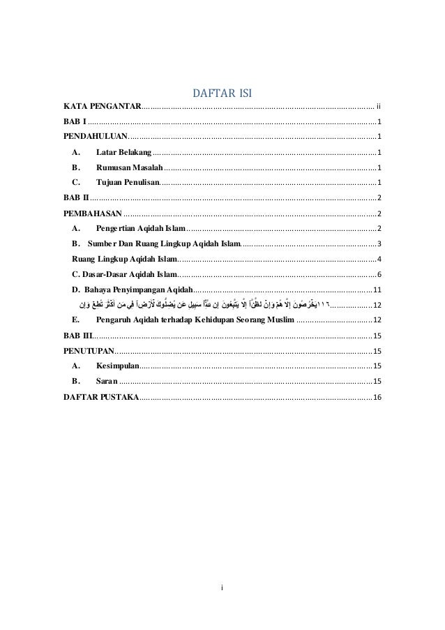 Makalah Akidah Islamiyah