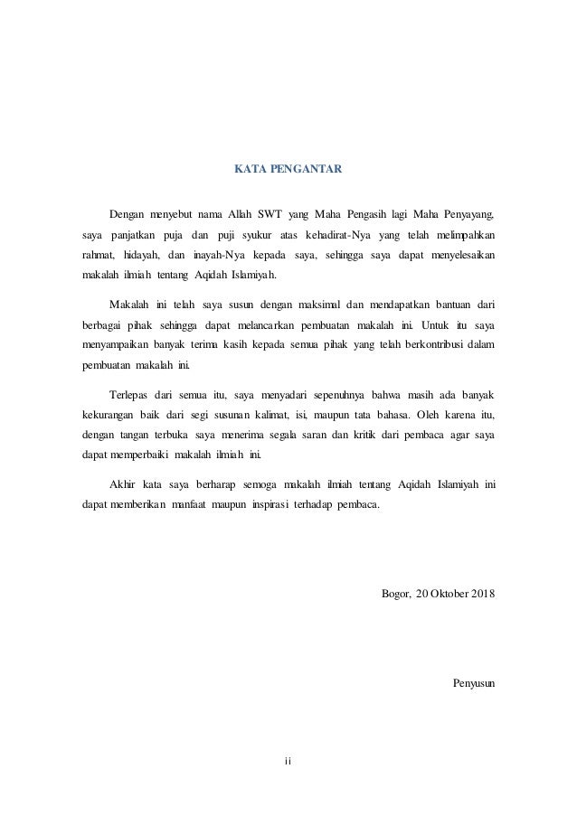 Makalah Akidah Islamiyah