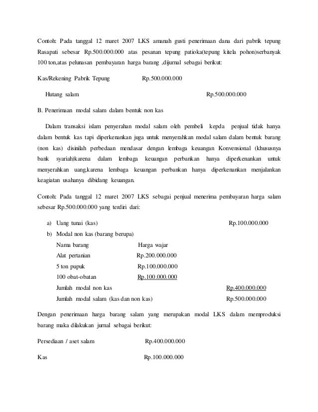 Makalah Akuntansi Syariah Salam Mudharabah
