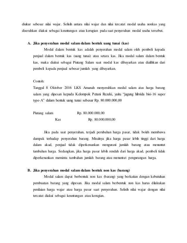 Makalah Akuntansi Syariah Salam Mudharabah