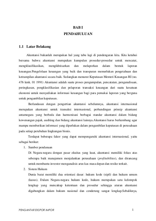 Contoh Makalah Ekonomi Internasional