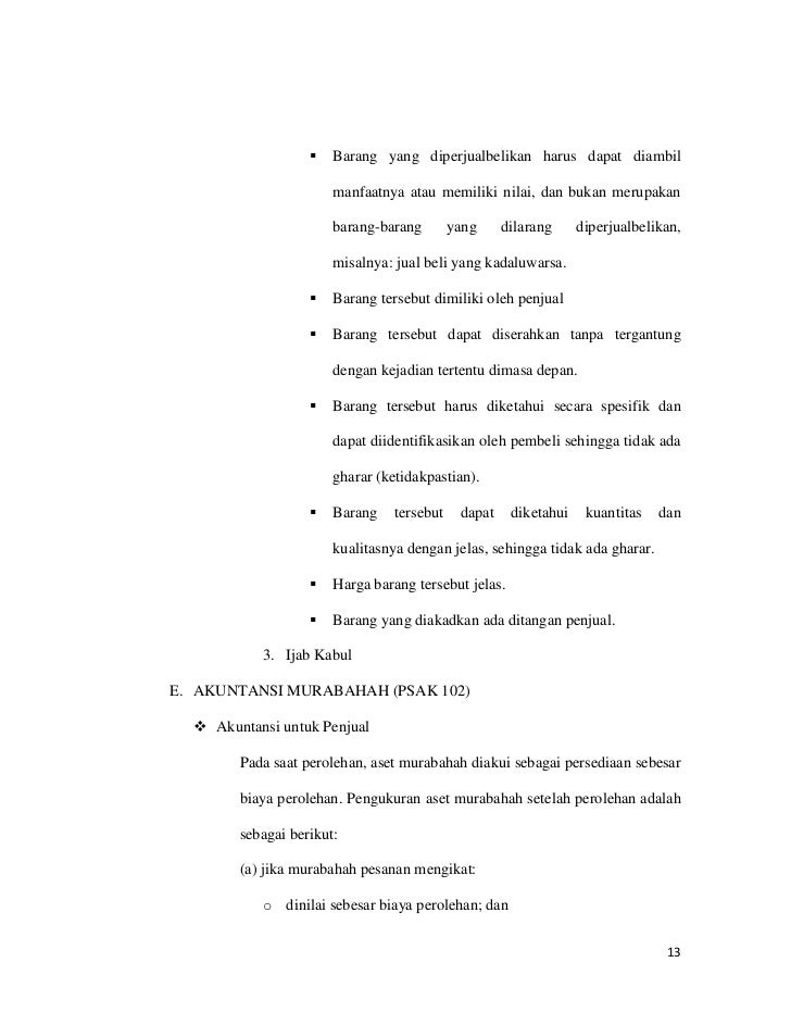 Makalah Akuntansi Syariah Akad Murabahah Jiantari C 301 09 013