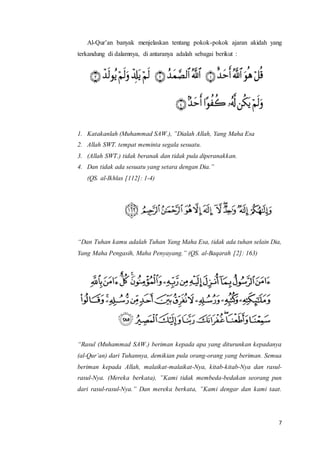 Al-qur’an berisi tentang .... allah swt