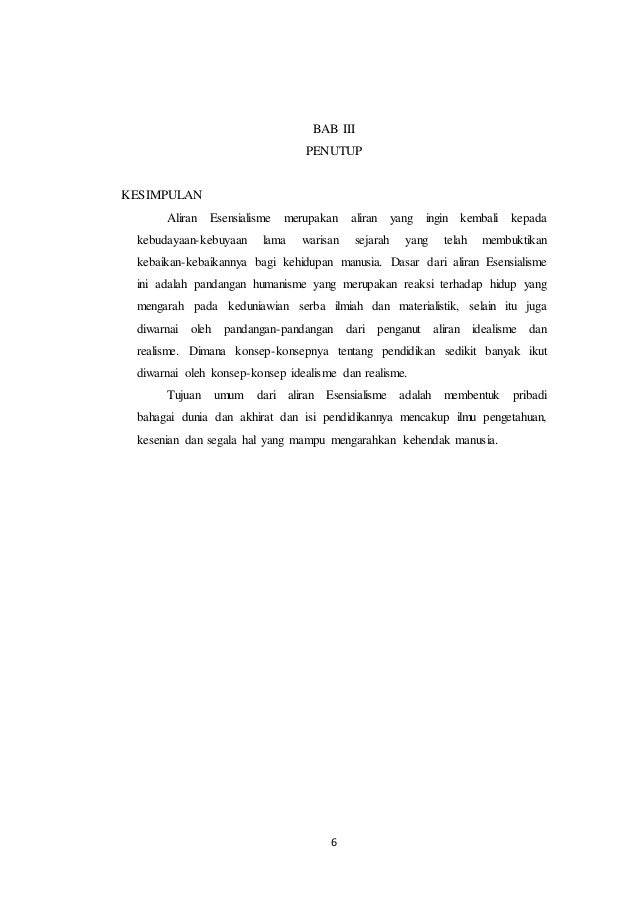 Makalah Aliran Esensialisme