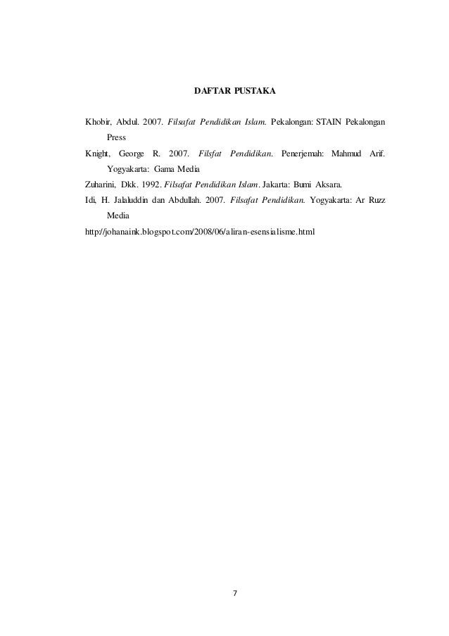 Makalah Aliran Esensialisme Makalah Aliran Esensialisme
