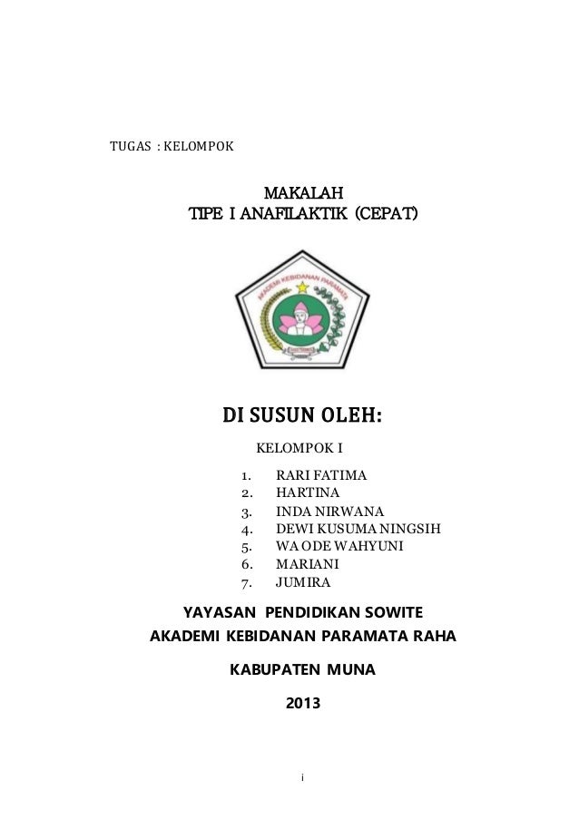 Makalah anafilaktif
