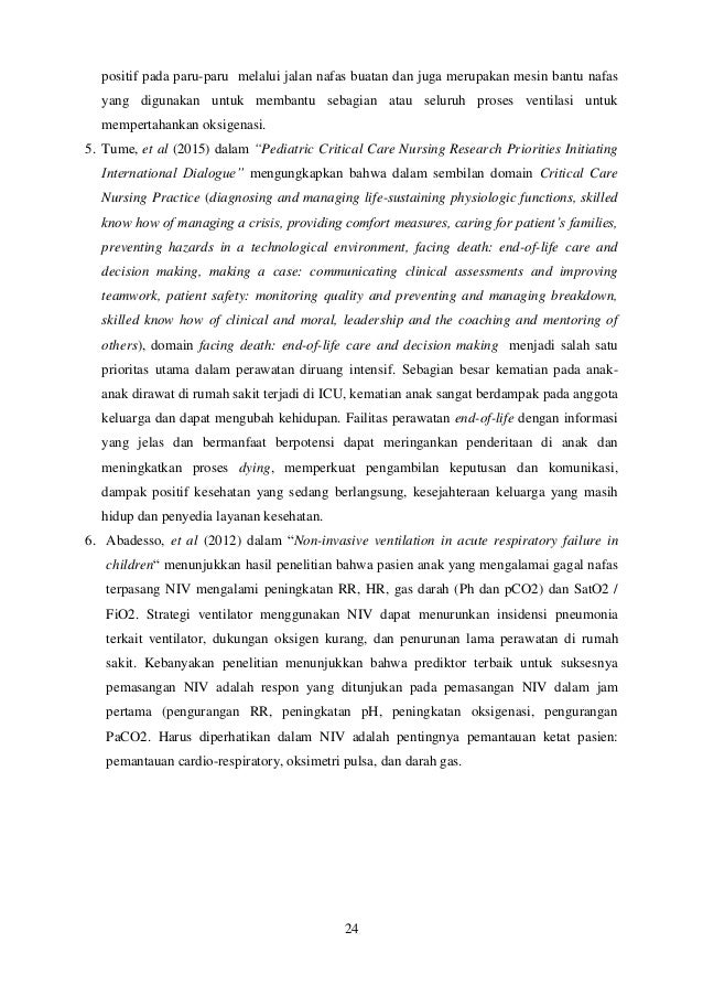 ett ukur cara Makalah nafas ok gagal kritis anak