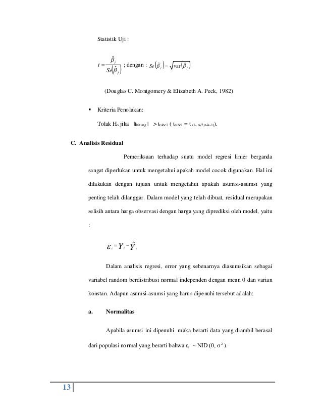 Makalah analisis regresi