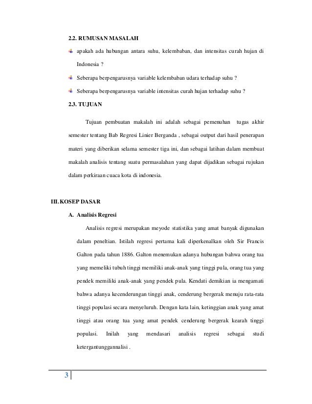 Makalah Analisis Regresi