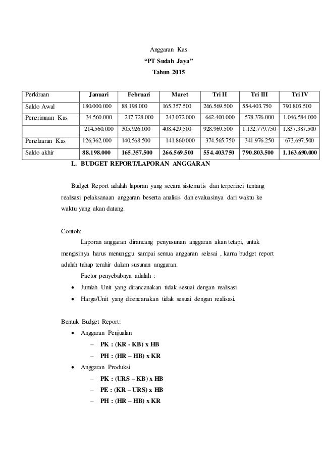 Makalah Anggaran Komperehensif