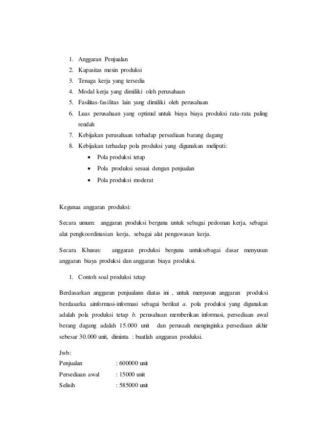 Makalah Anggaran Komperehensif