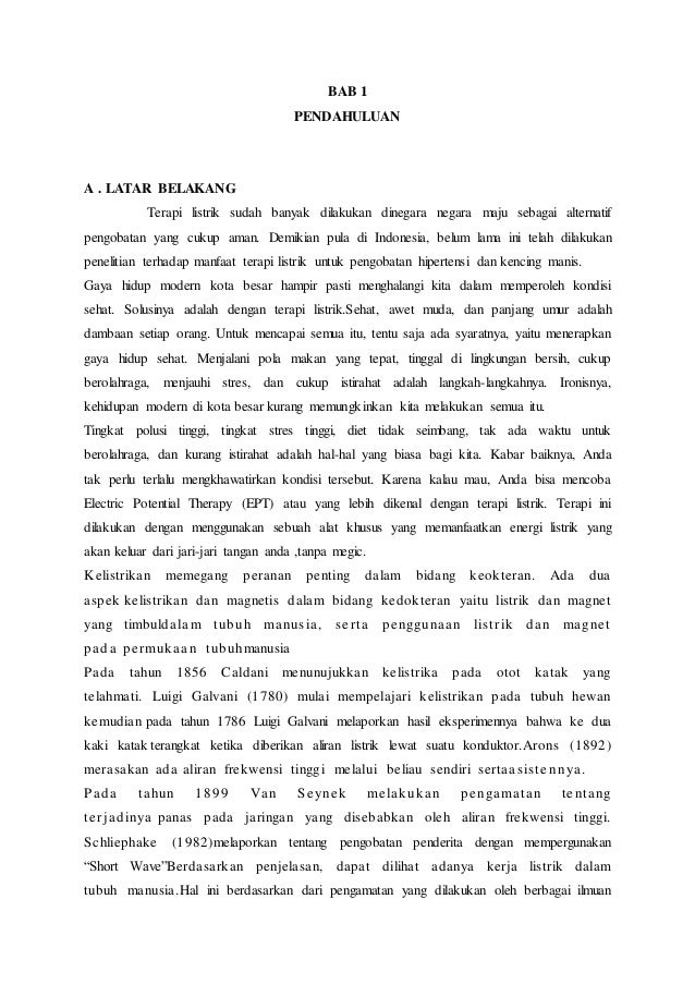 Makalah Aplikasi Listrik Dalam Medis